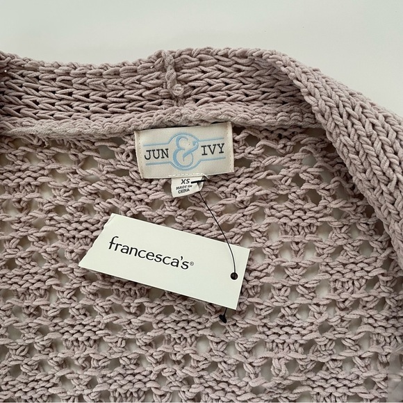 Francesca's Jun & Ivy Tan Cassie Long Sleeve Open Front Cardigan Size XS, NWT - Picture 4 of 8